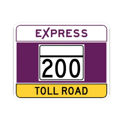 MD Route 200 toll (Maryland) (Road Sign) STICKER Vinyl Kiss-Cut Decal 3 Inch White - The Sticker Space
