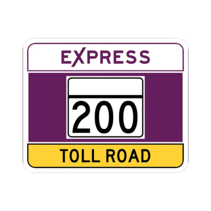 MD Route 200 toll (Maryland) (Road Sign) STICKER Vinyl Kiss-Cut Decal 6 Inch White - The Sticker Space