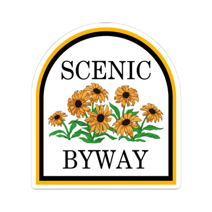 MD scenic byway (Maryland) (Road Sign) STICKER Vinyl Kiss-Cut Decal 4 Inch White - The Sticker Space