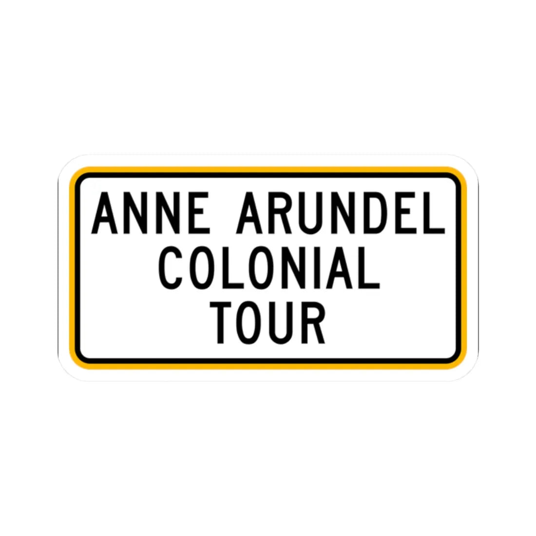 MD scenic byway plate AACT (Maryland) (Road Sign) STICKER Vinyl Kiss-Cut Decal 2 Inch White - The Sticker Space