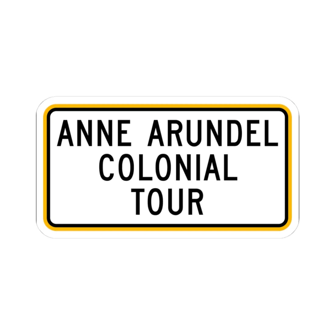 MD scenic byway plate AACT (Maryland) (Road Sign) STICKER Vinyl Kiss-Cut Decal 3 Inch White - The Sticker Space