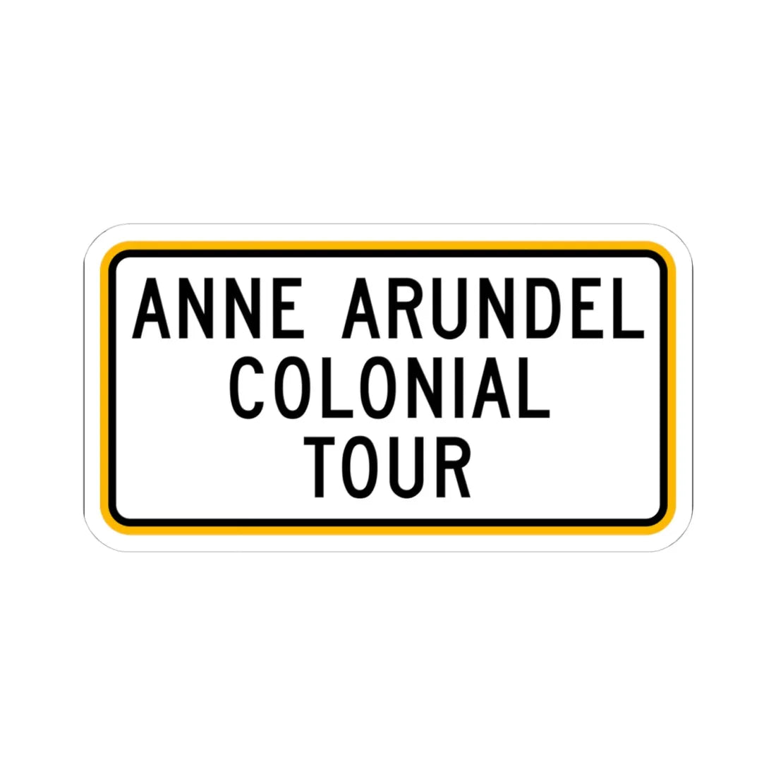 MD scenic byway plate AACT (Maryland) (Road Sign) STICKER Vinyl Kiss-Cut Decal 4 Inch White - The Sticker Space