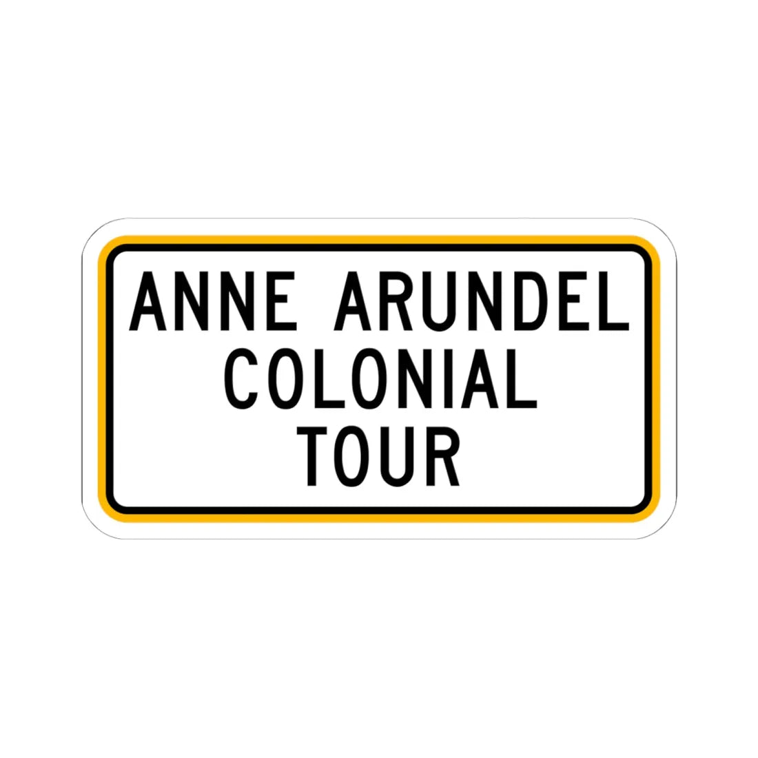 MD scenic byway plate AACT (Maryland) (Road Sign) STICKER Vinyl Kiss-Cut Decal 6 Inch White - The Sticker Space