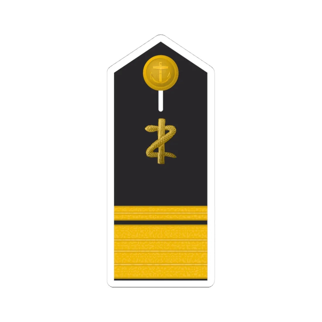 MDS 61c Admiralarzt San ZM L (Military Rank) STICKER Vinyl Kiss-Cut Decal 4 Inch White - The Sticker Space