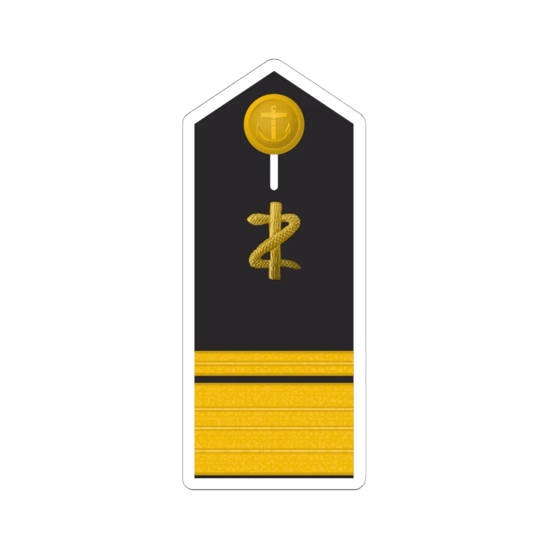 MDS 61c Admiralarzt San ZM L (Military Rank) STICKER Vinyl Kiss-Cut Decal 6 Inch White - The Sticker Space