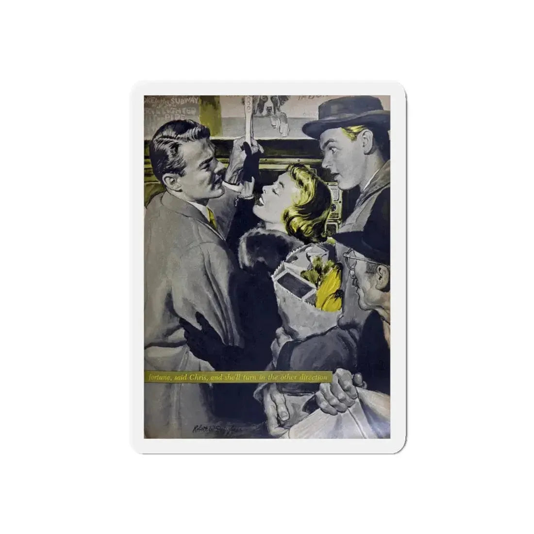 Me, the loving, Woman's Day, April 1949 (Magazine Illustration) Refrigerator Magnet 6 Inch - The Sticker Space
