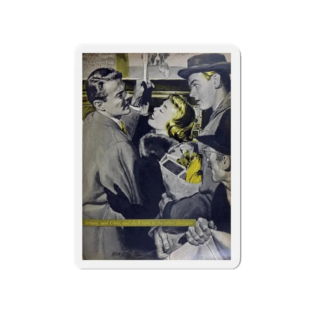 Me, the loving, Woman's Day, April 1949 (Magazine Illustration) Refrigerator Magnet - The Sticker Space