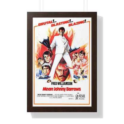 MEAN JOHNNY BARROWS 1976 - Framed Movie Poster-16″ x 24″-The Sticker Space