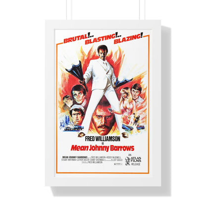 MEAN JOHNNY BARROWS 1976 - Framed Movie Poster-16″ x 24″-The Sticker Space