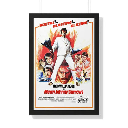 MEAN JOHNNY BARROWS 1976 - Framed Movie Poster 20" x 30" Black - The Sticker Space