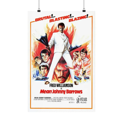 MEAN JOHNNY BARROWS 1976 - Paper Movie Poster - The Sticker Space