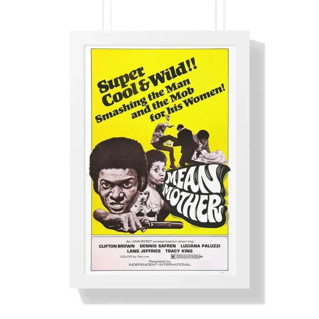 MEAN MOTHER 1973 - Framed Movie Poster 16″ x 24″ White - The Sticker Space