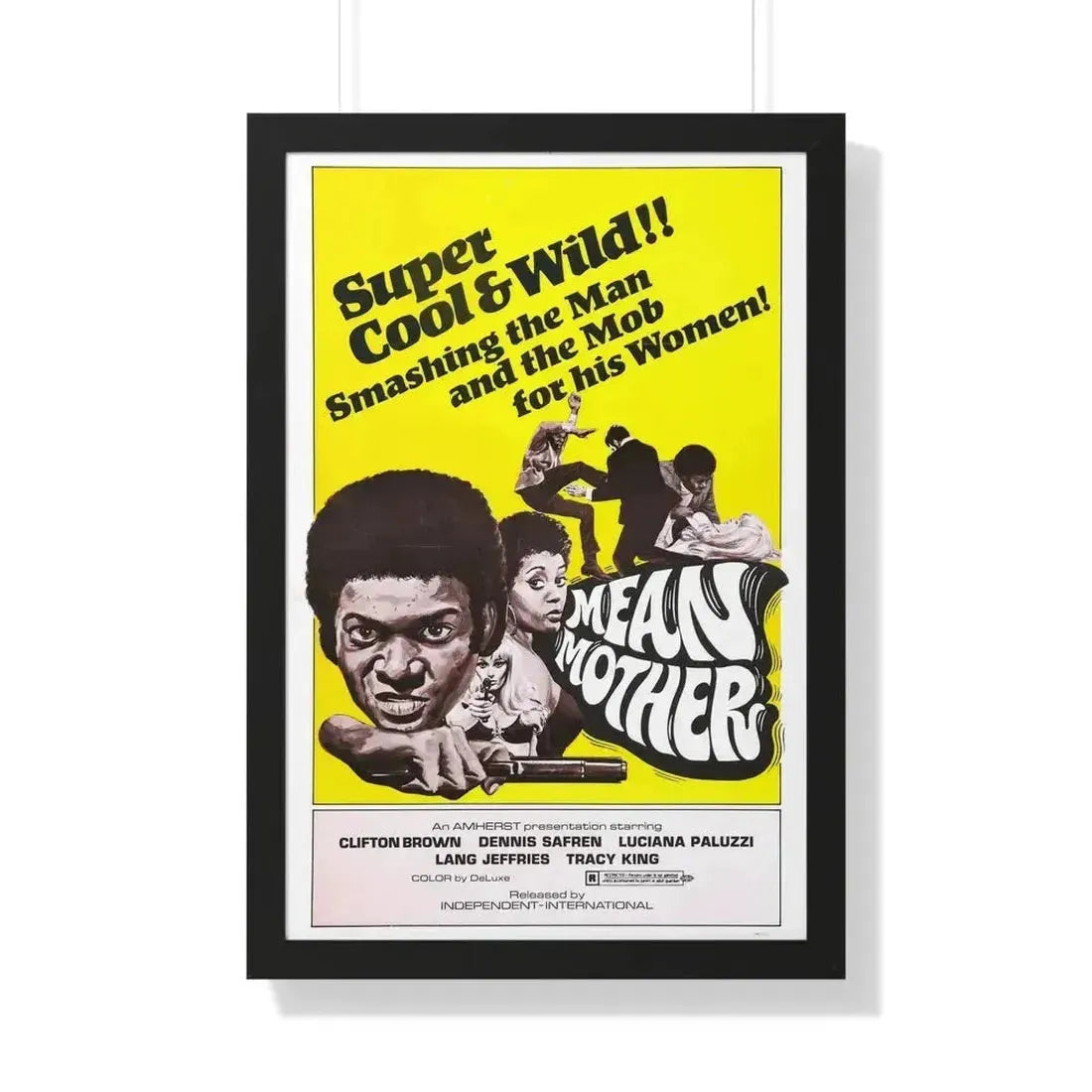 MEAN MOTHER 1973 - Framed Movie Poster 20" x 30" Black - The Sticker Space