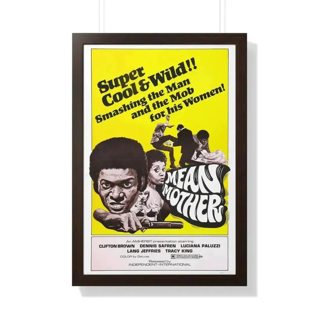 MEAN MOTHER 1973 - Framed Movie Poster 20" x 30" Walnut - The Sticker Space