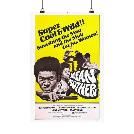 MEAN MOTHER 1973 - Paper Movie Poster 12″ x 18″ Matte - The Sticker Space