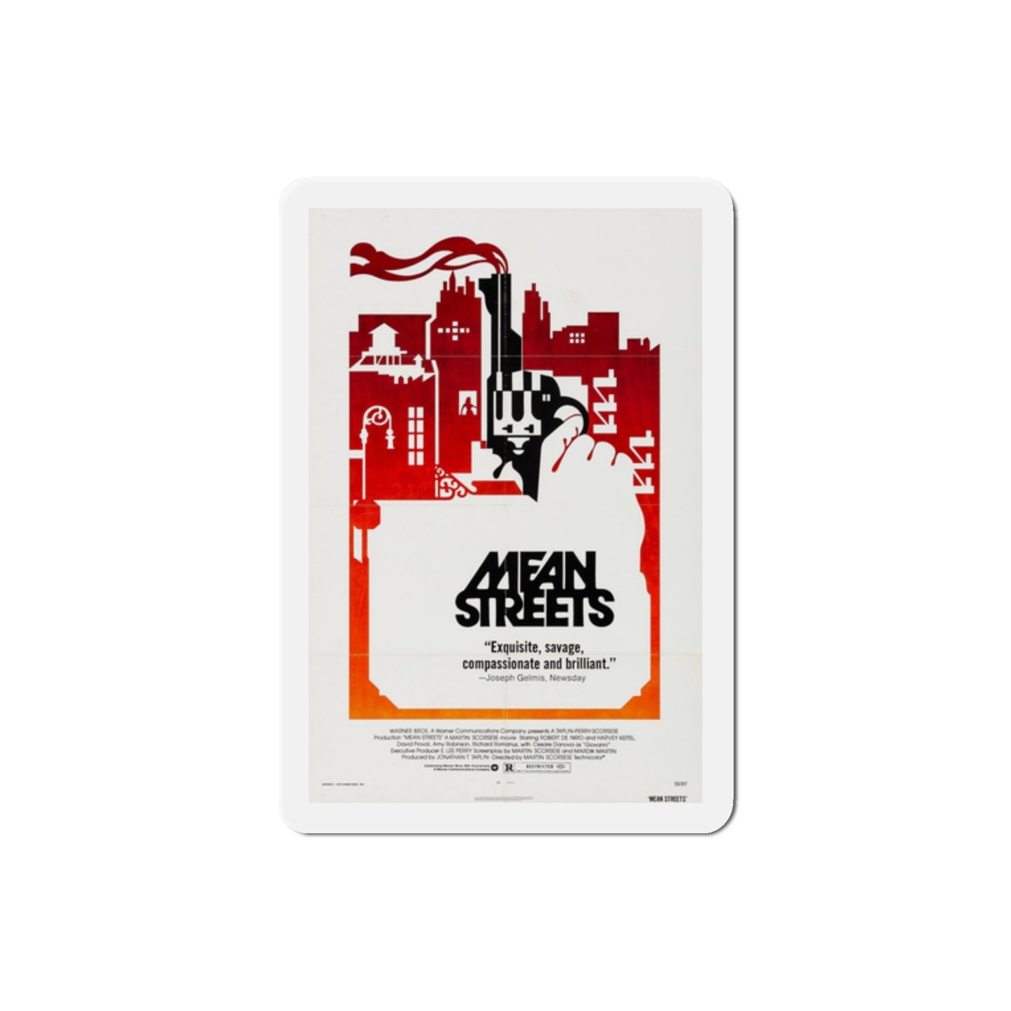 Mean Streets 1973 Movie Poster Die-Cut Magnet-2 Inch-The Sticker Space