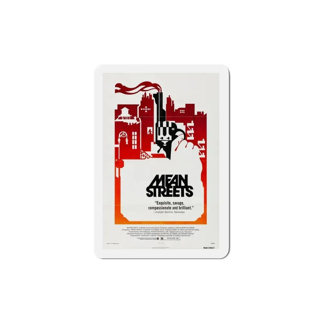Mean Streets 1973 Movie Poster Refrigerator Magnet 4 Inch - The Sticker Space