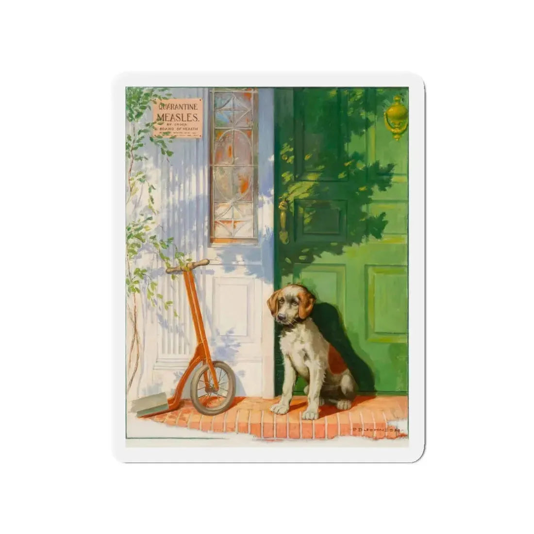 Measles (Magazine Illustration) Refrigerator Magnet - The Sticker Space