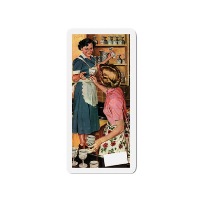 Measure of Devotion, Collier's, November 1, 1952 (Magazine Illustration) Refrigerator Magnet-4" x 4"-The Sticker Space