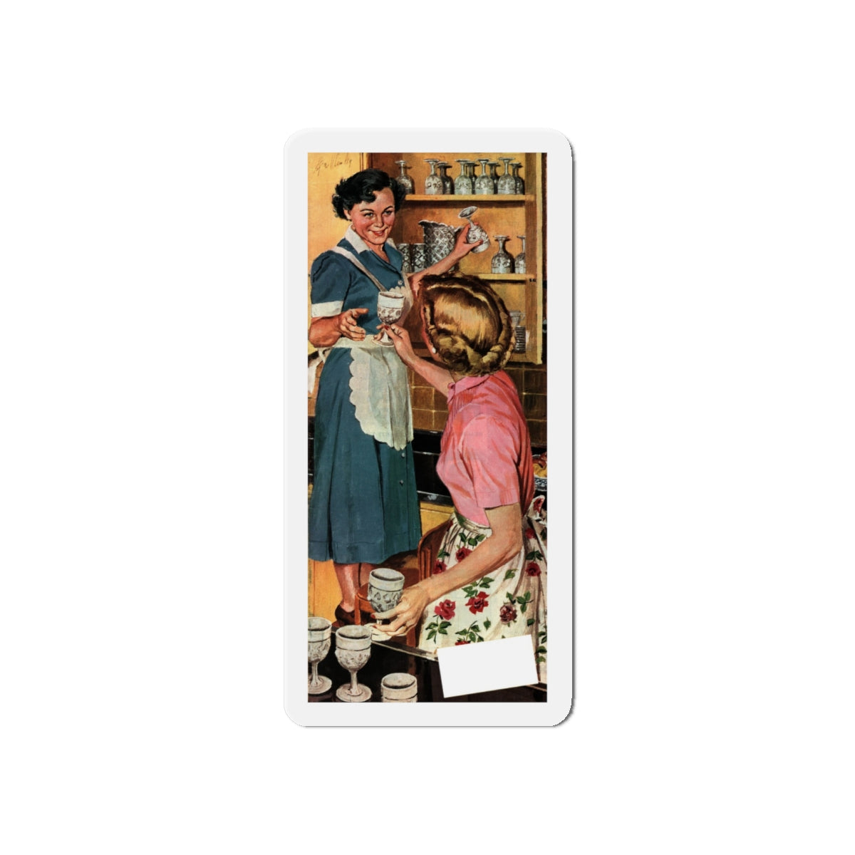 Measure of Devotion, Collier's, November 1, 1952 (Magazine Illustration) Refrigerator Magnet-6 × 6"-The Sticker Space