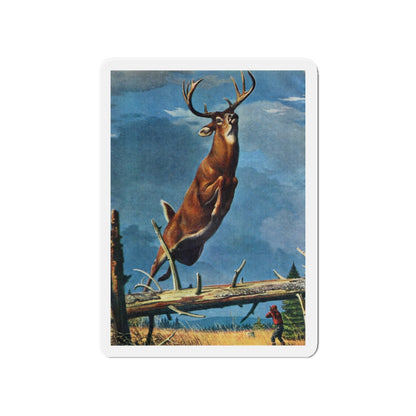 Meat - or Trophy, Argosy, October 1955 (Magazine Illustration) Refrigerator Magnet-4" x 4"-The Sticker Space