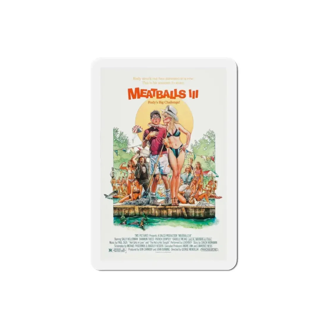 Meatballs III Summer Job 1986 Movie Poster Refrigerator Magnet 2 Inch - The Sticker Space