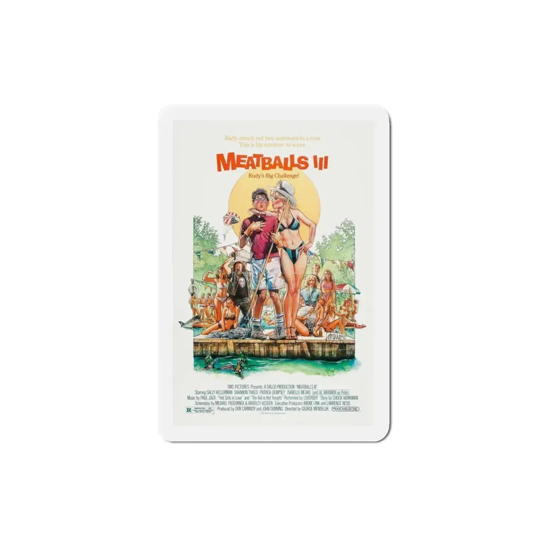 Meatballs III Summer Job 1986 Movie Poster Refrigerator Magnet 3 Inch - The Sticker Space