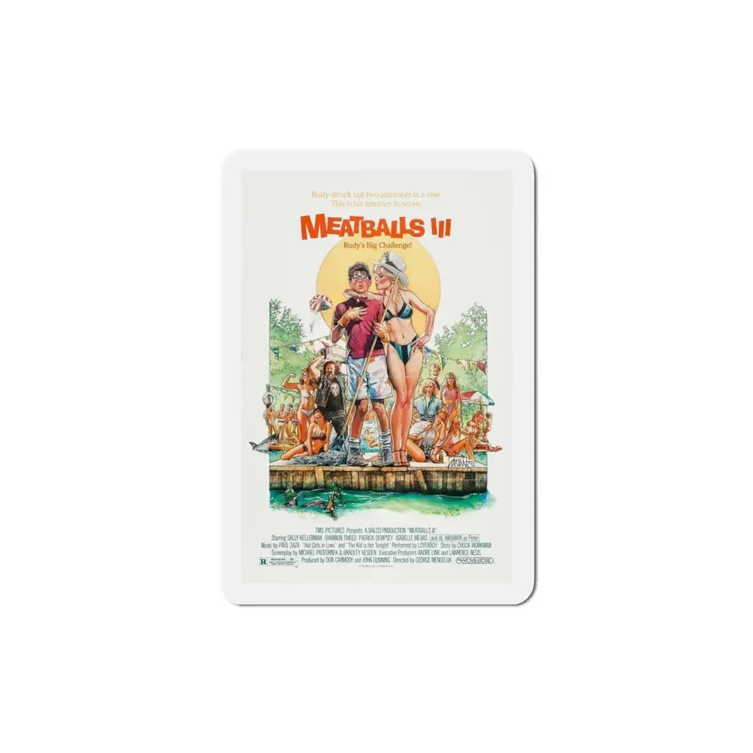 Meatballs III Summer Job 1986 Movie Poster Refrigerator Magnet 4 Inch - The Sticker Space