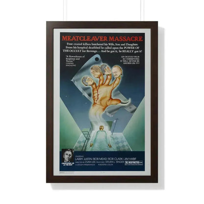 MEATCLEAVER MASSACRE 1976 - Framed Movie Poster 20" x 30" Walnut - The Sticker Space