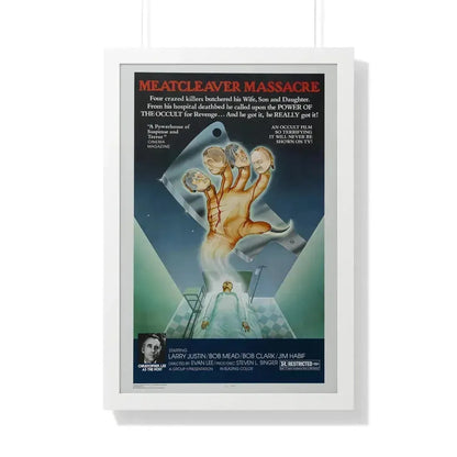 MEATCLEAVER MASSACRE 1976 - Framed Movie Poster 20" x 30" White - The Sticker Space