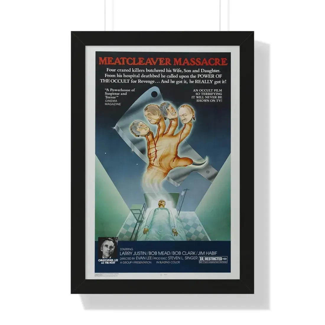 MEATCLEAVER MASSACRE 1976 - Framed Movie Poster - The Sticker Space
