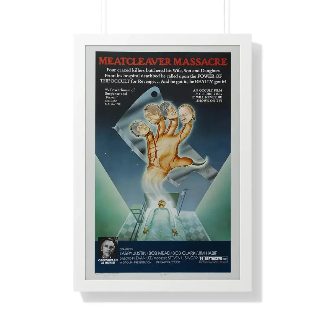 MEATCLEAVER MASSACRE 1976 - Framed Movie Poster - The Sticker Space