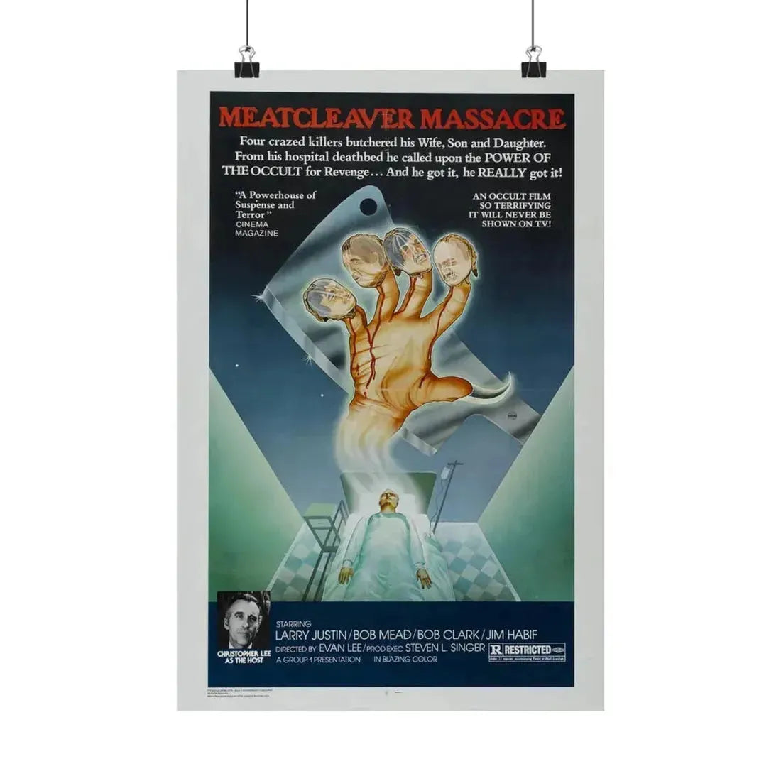 MEATCLEAVER MASSACRE 1976 - Paper Movie Poster 12″ x 18″ Matte - The Sticker Space