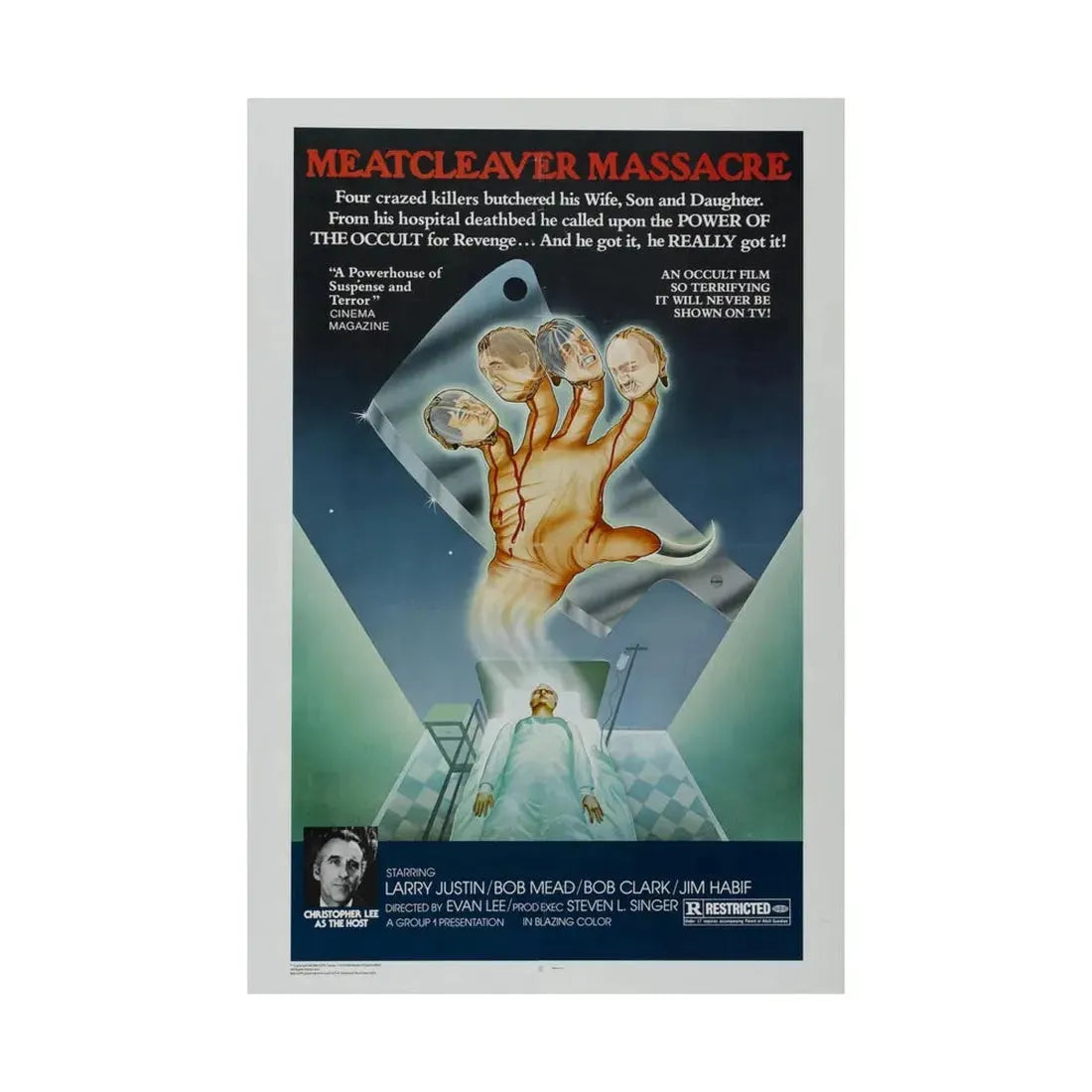 MEATCLEAVER MASSACRE 1976 - Paper Movie Poster - The Sticker Space