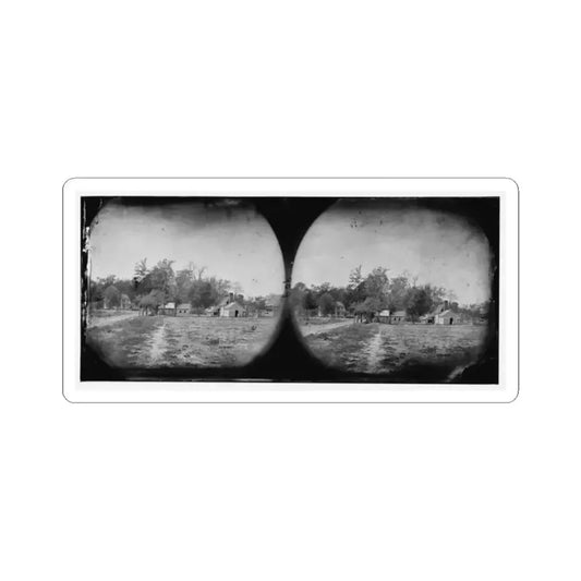 Mechanicsville, Va. View of Houses (U.S. Civil War) STICKER Vinyl Kiss-Cut Decal 2 Inch White - The Sticker Space