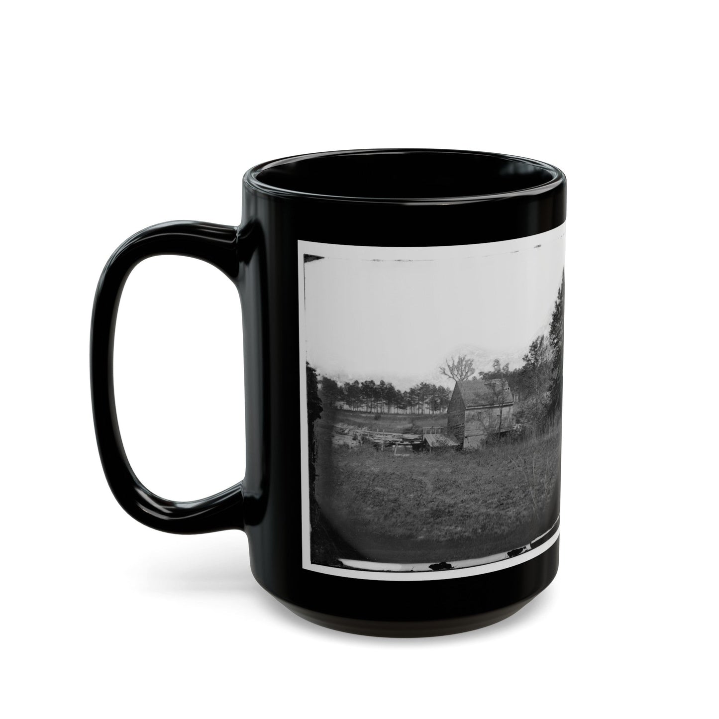 Mechanicsville, Va. Ellerson's Mill (U.S. Civil War) Black Coffee Mug-The Sticker Space