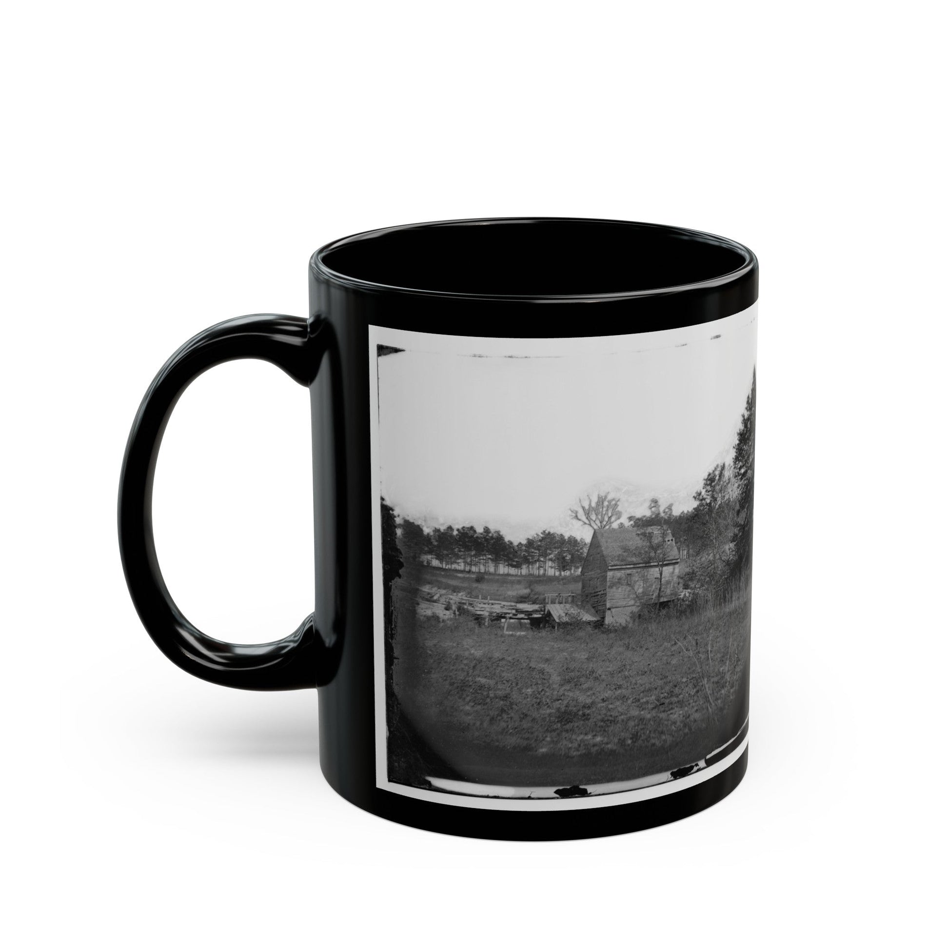 Mechanicsville, Va. Ellerson's Mill (U.S. Civil War) Black Coffee Mug-The Sticker Space