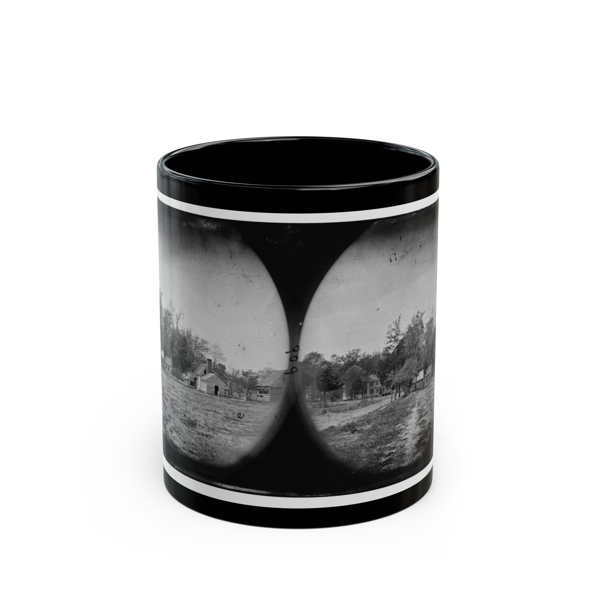 Mechanicsville, Va. View Of Houses (U.S. Civil War) Black Coffee Mug-11oz-The Sticker Space