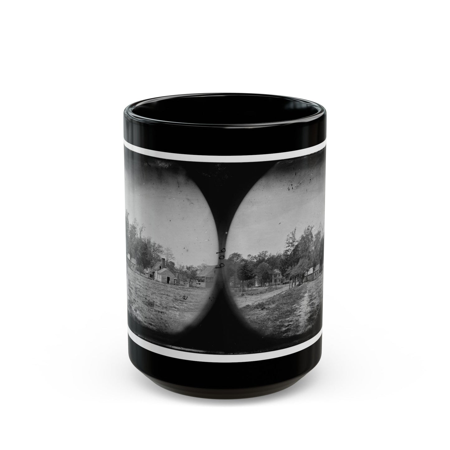 Mechanicsville, Va. View Of Houses (U.S. Civil War) Black Coffee Mug-15oz-The Sticker Space