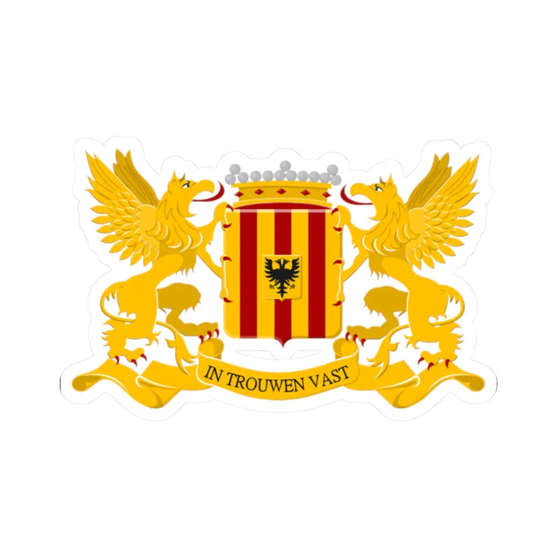 Mechelen wapen 1 (Belgium) (Coat of Arms) STICKER Vinyl Kiss-Cut Decal 2 Inch White - The Sticker Space