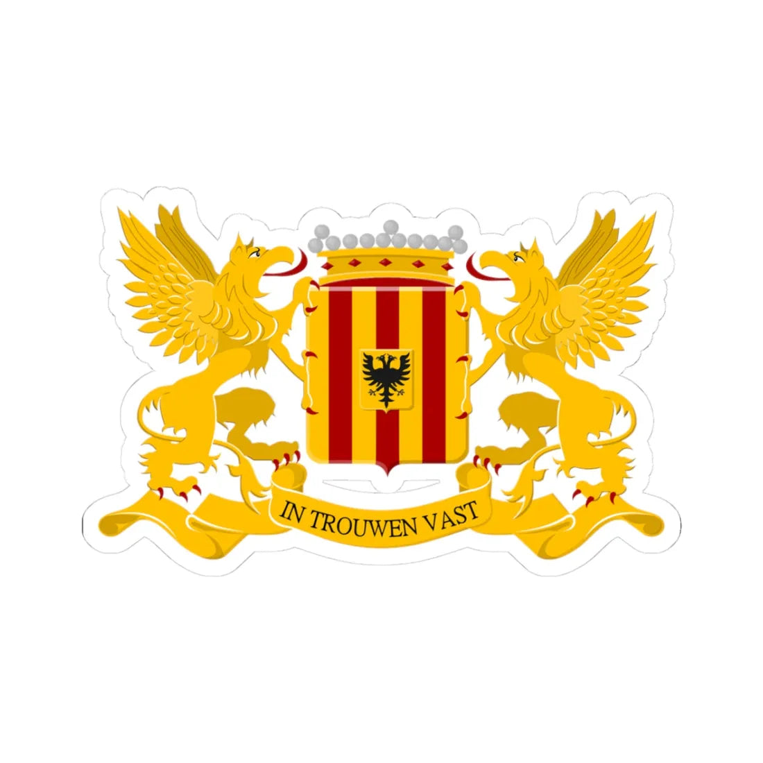 Mechelen wapen 1 (Belgium) (Coat of Arms) STICKER Vinyl Kiss-Cut Decal 3 Inch White - The Sticker Space