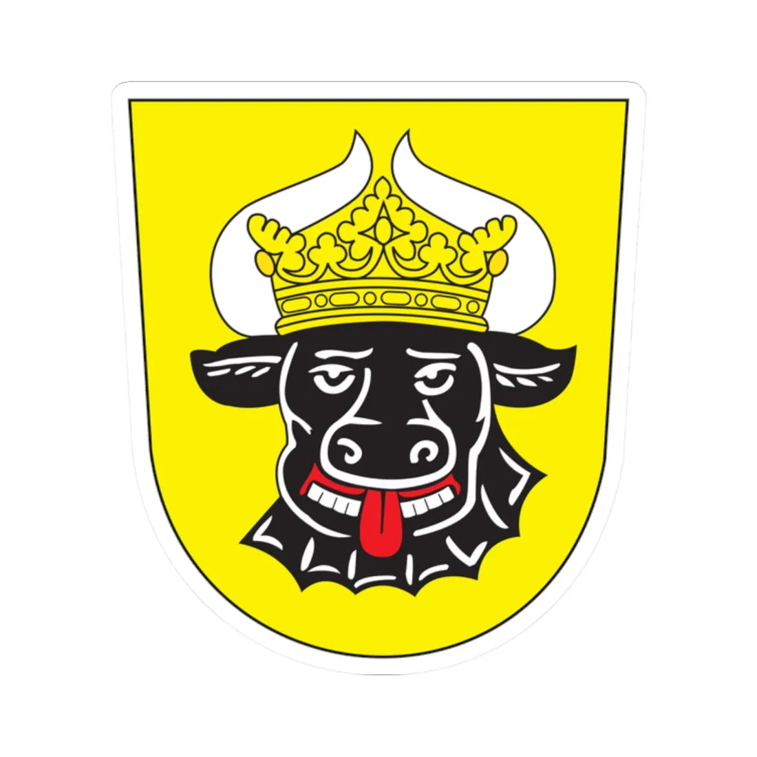 Mecklenburg Arms (Denmark) (Coat of Arms) STICKER Vinyl Kiss-Cut Decal 2 Inch White - The Sticker Space