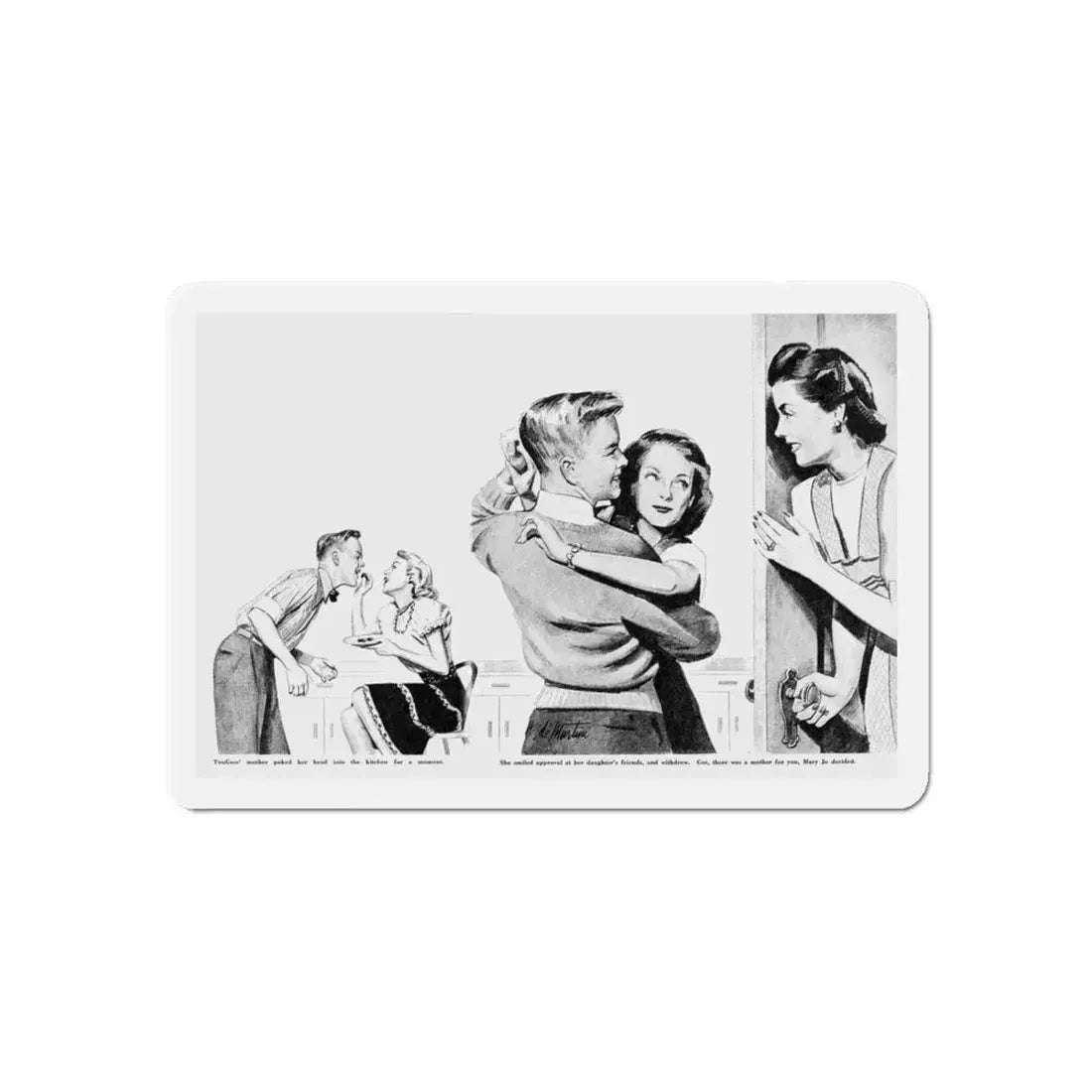 Medal for Mums (2), Calling All Girls, August 1946 (Magazine Illustration) Refrigerator Magnet - The Sticker Space