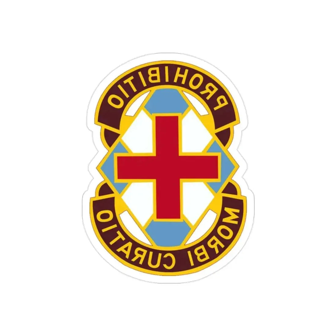 MEDDAC Augsburg US (U.S. Army) REVERSE PRINT Transparent Die-Cut STICKER 2 Inch Die-Cut Transparent - The Sticker Space