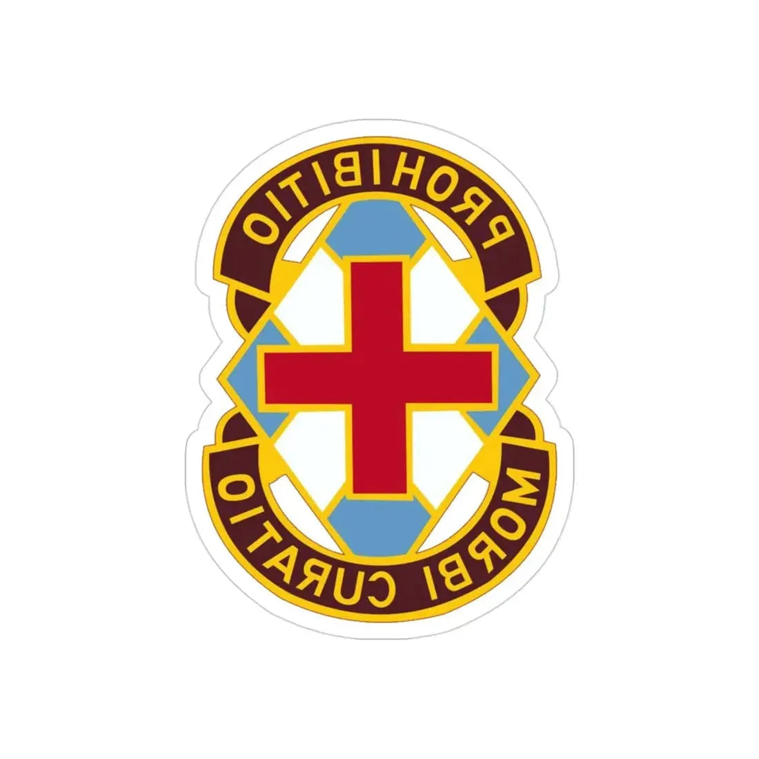 MEDDAC Augsburg US (U.S. Army) REVERSE PRINT Transparent Die-Cut STICKER - The Sticker Space