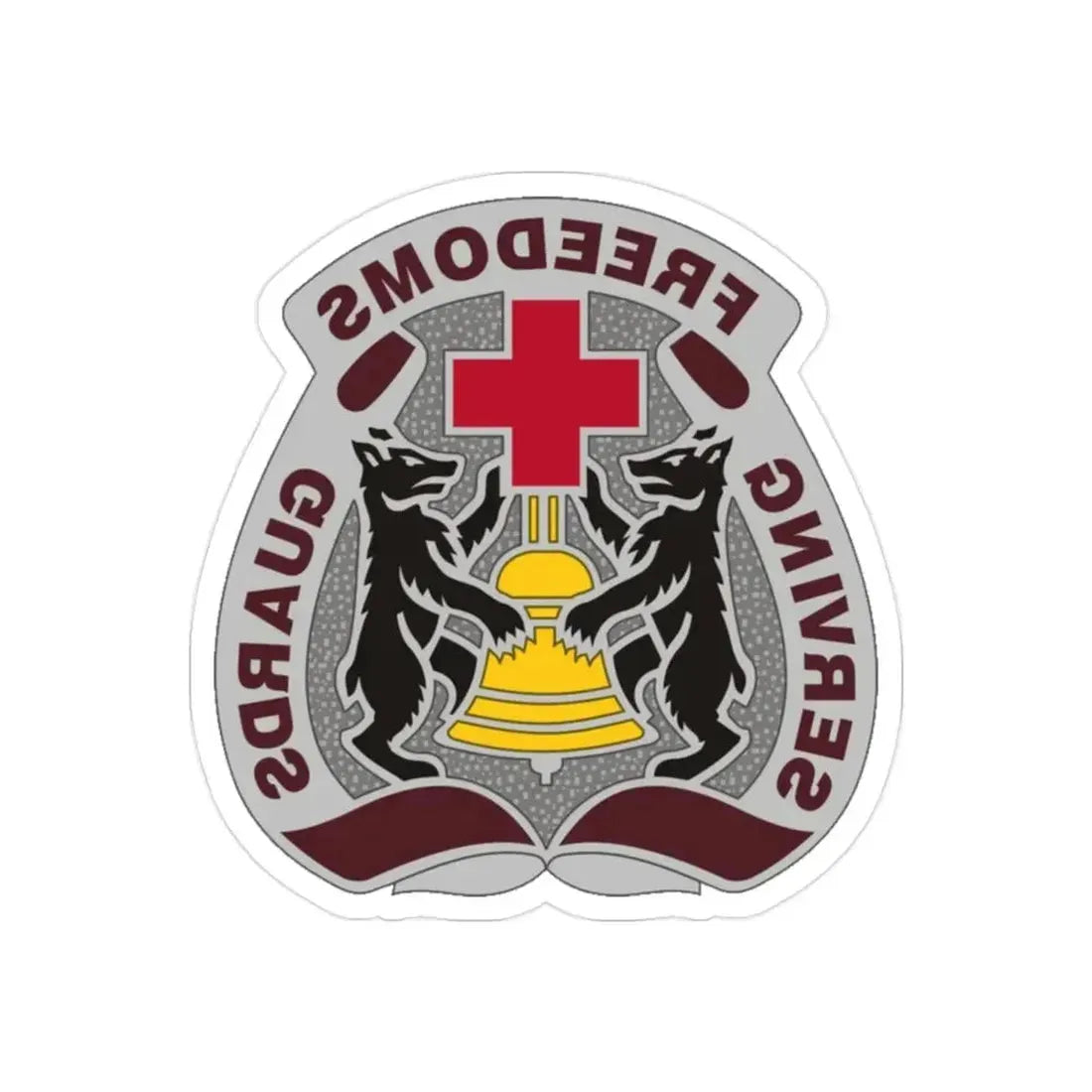 MEDDAC Berlin US (U.S. Army) REVERSE PRINT Transparent Die-Cut STICKER 2 Inch Die-Cut Transparent - The Sticker Space