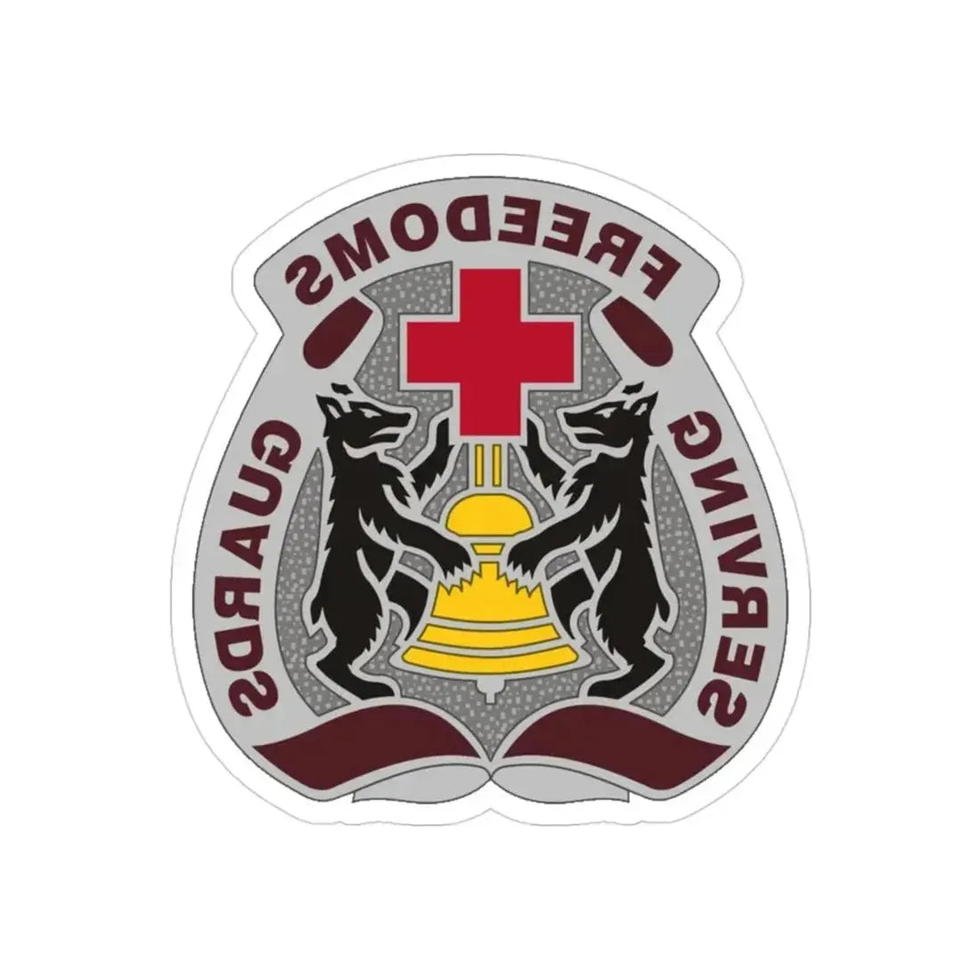 MEDDAC Berlin US (U.S. Army) REVERSE PRINT Transparent Die-Cut STICKER 3 Inch Die-Cut Transparent - The Sticker Space