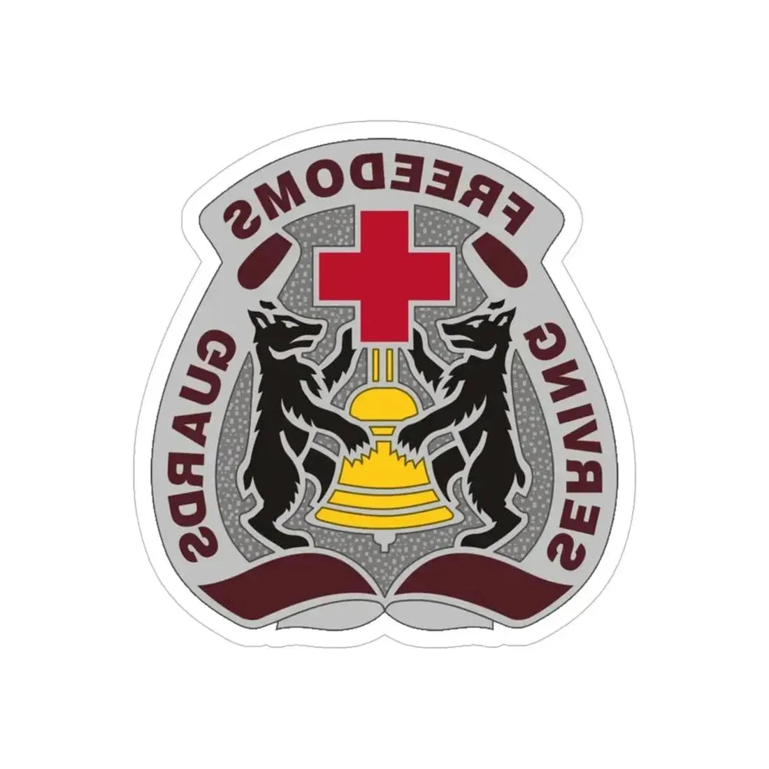 MEDDAC Berlin US (U.S. Army) REVERSE PRINT Transparent Die-Cut STICKER 4 Inch Die-Cut Transparent - The Sticker Space