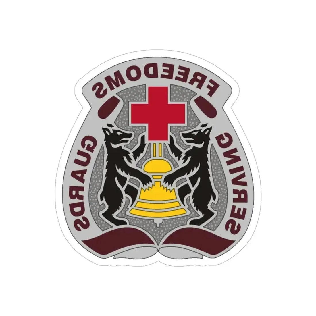 MEDDAC Berlin US (U.S. Army) REVERSE PRINT Transparent Die-Cut STICKER 5 Inch Die-Cut Transparent - The Sticker Space