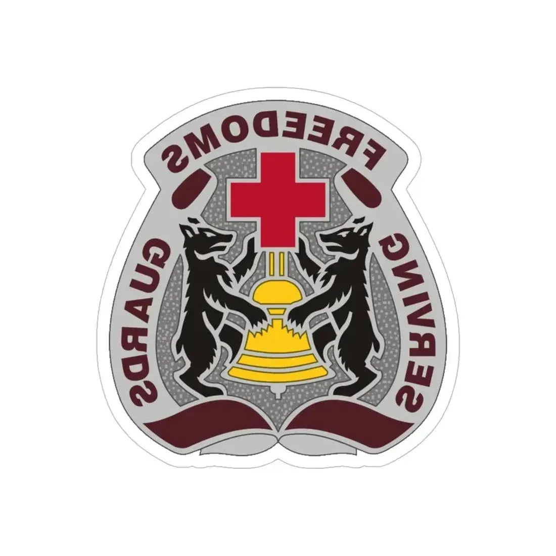 MEDDAC Berlin US (U.S. Army) REVERSE PRINT Transparent Die-Cut STICKER 6 Inch Die-Cut Transparent - The Sticker Space